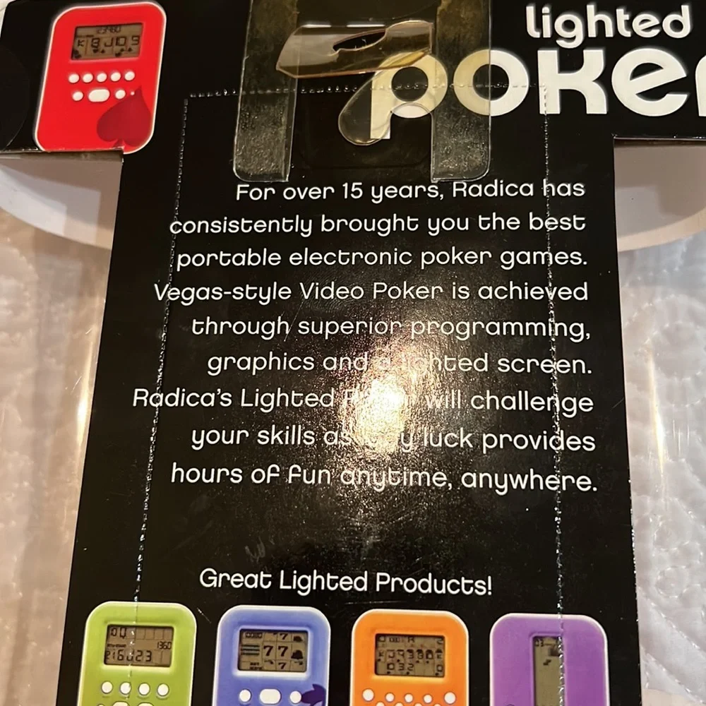 Radica poker lighted game,‎ new in package